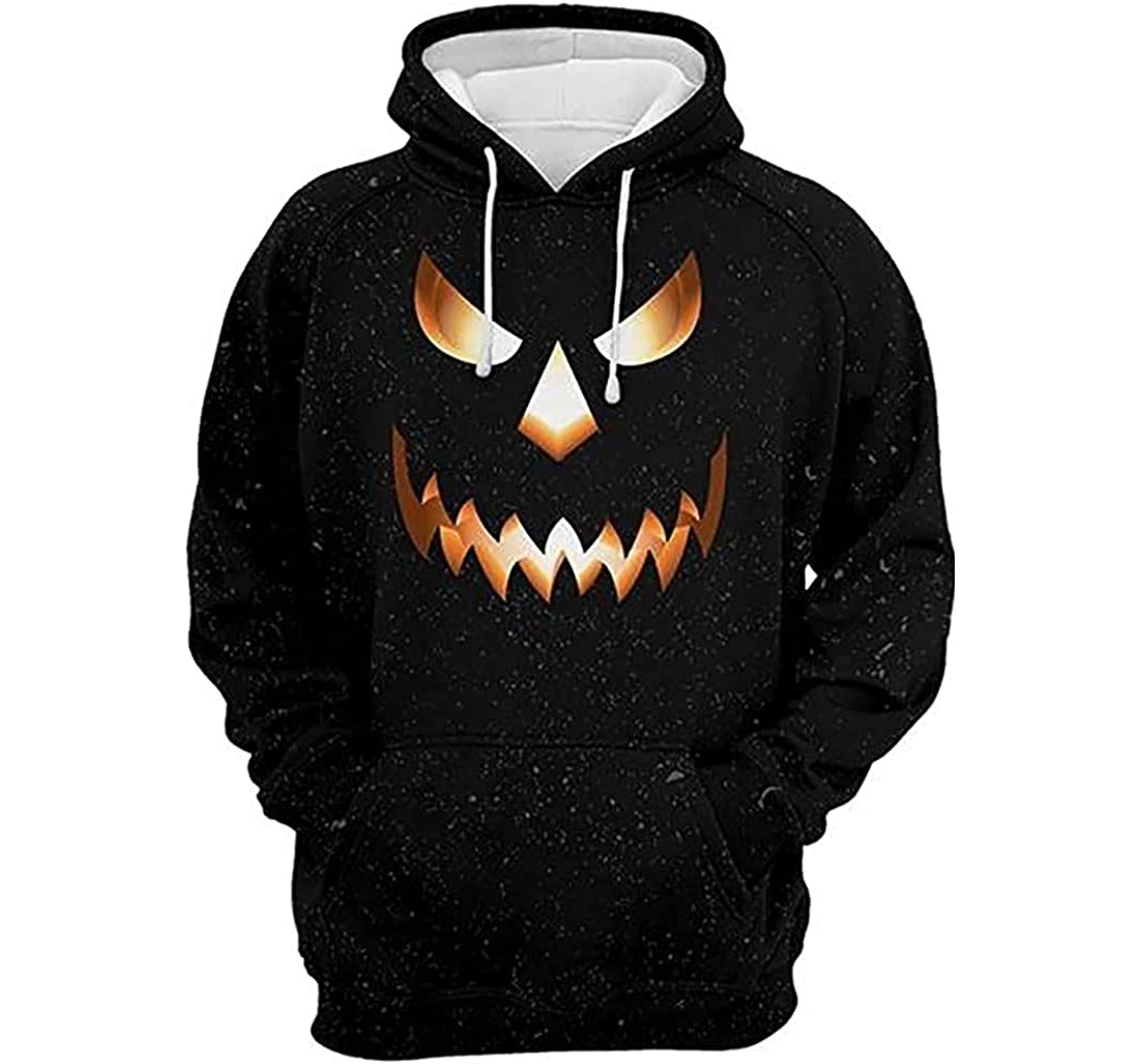 Halloween Scary Punpkin - 3D Printed Pullover Hoodie