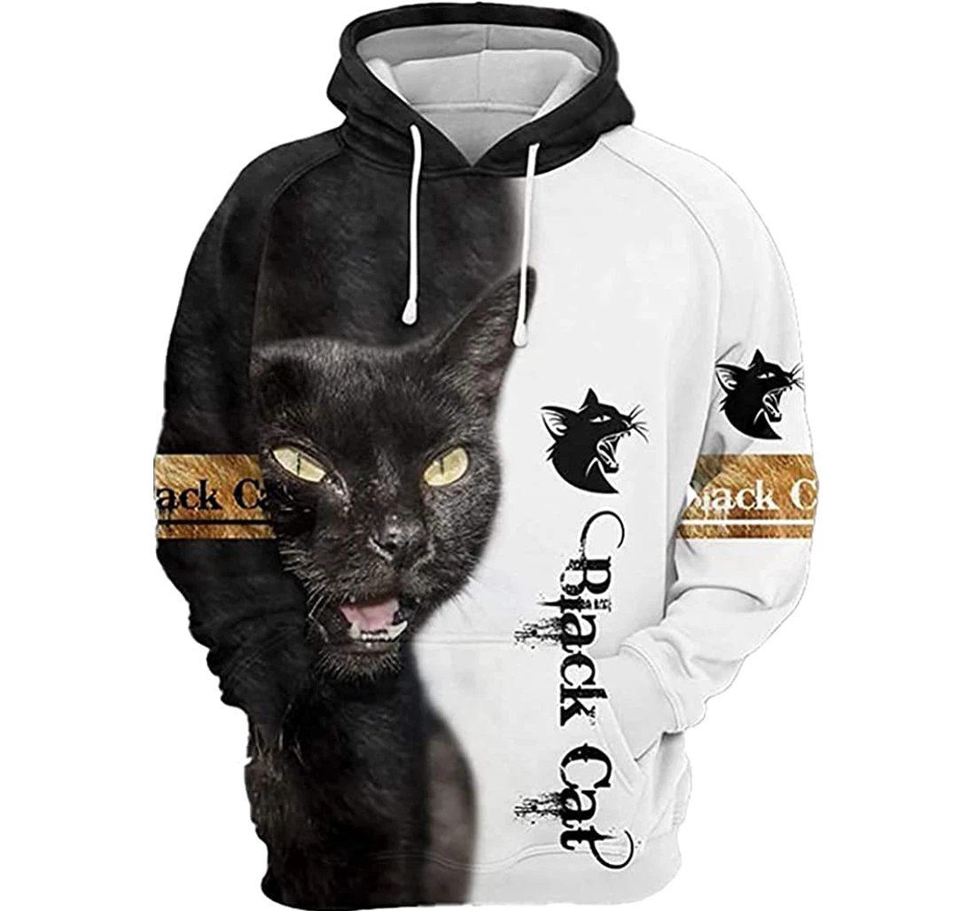 Cat Gift Family - 3D Printed Pullover Hoodie