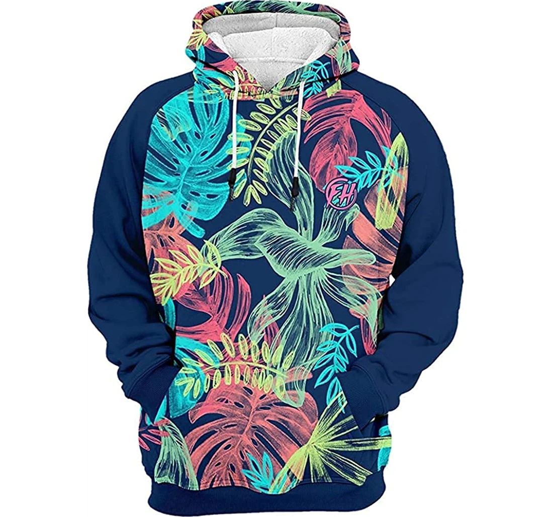 Colorful Leaves - 3D Printed Pullover Hoodie