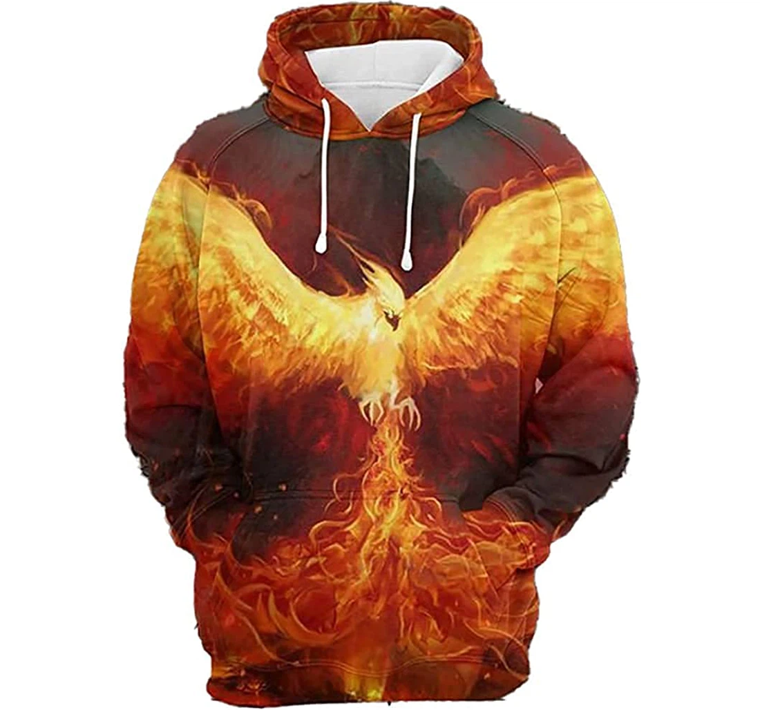 Amazing Fire Pheonix - 3D Printed Pullover Hoodie