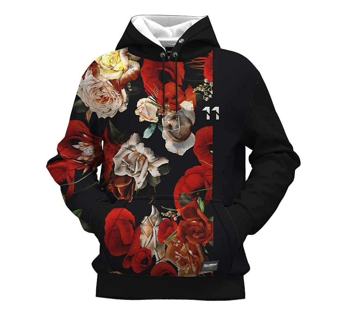 Antique Flowers - 3D Printed Pullover Hoodie