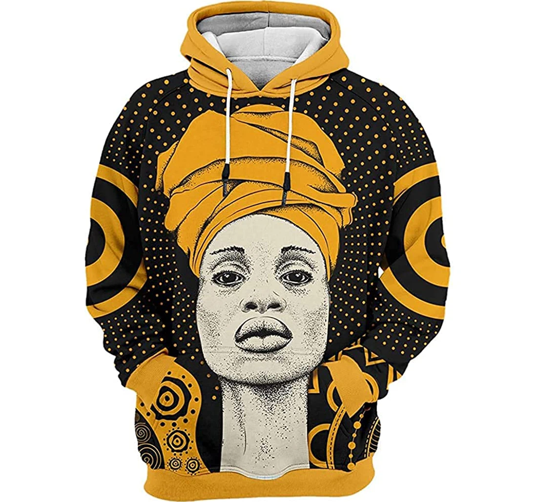 African Woman - 3D Printed Pullover Hoodie