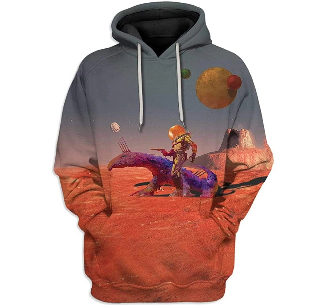 Astronaut On Mars Shirts - 3D Printed Pullover Hoodie