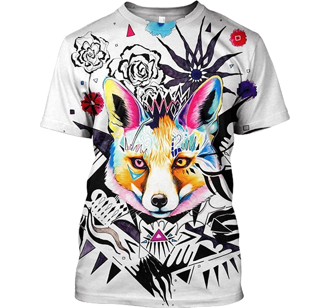 Colorful Wolf Shirts - 3D Printed T-shirt