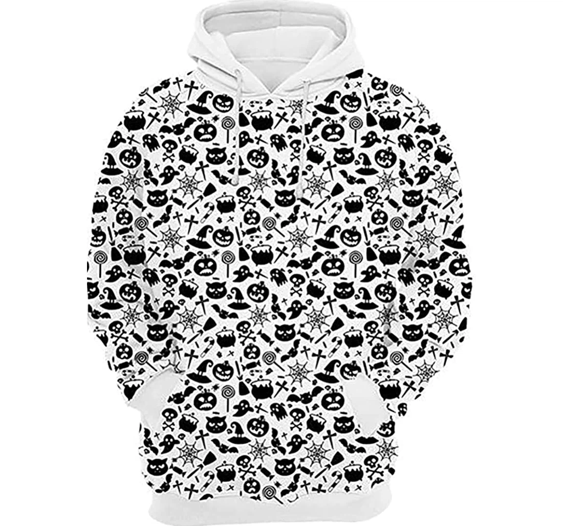 Halloween Pattern - 3D Printed Pullover Hoodie