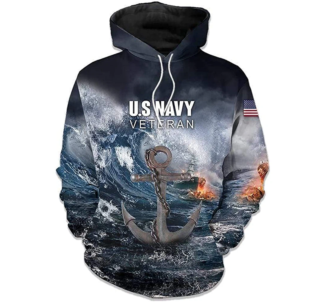 Us Navy Arrmy Anchor Shirts - 3D Printed Pullover Hoodie