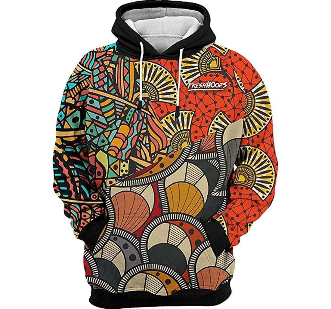 African Pattern - 3D Printed Pullover Hoodie