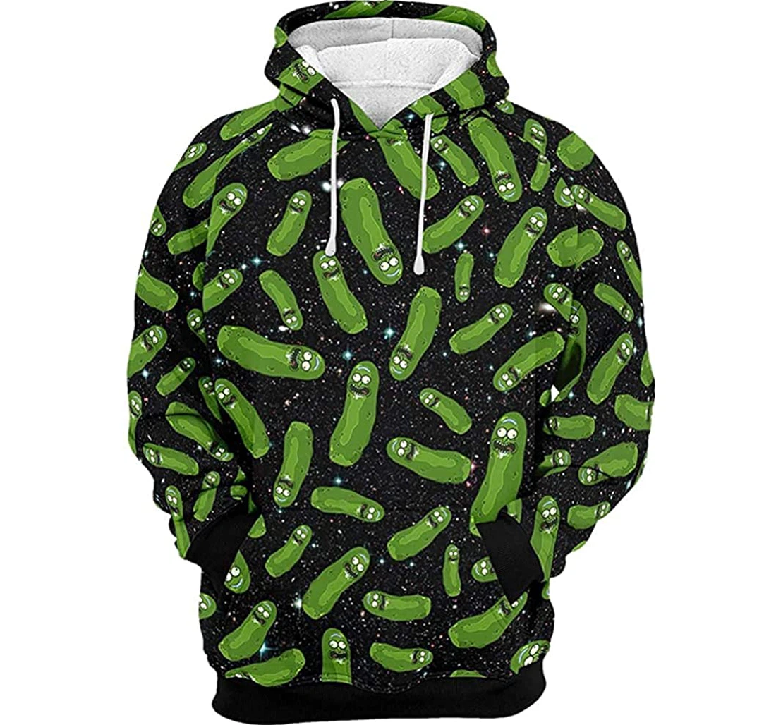 Pickles Rick Out Off Space - 3D Printed Pullover Hoodie