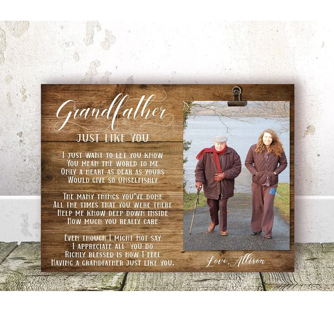 Poster, Canvas - Grandpa Grandpa Birthday Grandpa Grandpa Pop Papa Birthday Gift On Bir Print Framed Wall Art