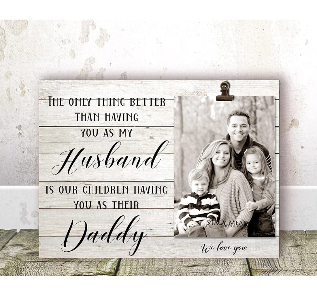Poster, Canvas - Husband From Wife Husband A Dad From Dad Birthday Father Birthday Husband On Bi Print Framed Wall Art