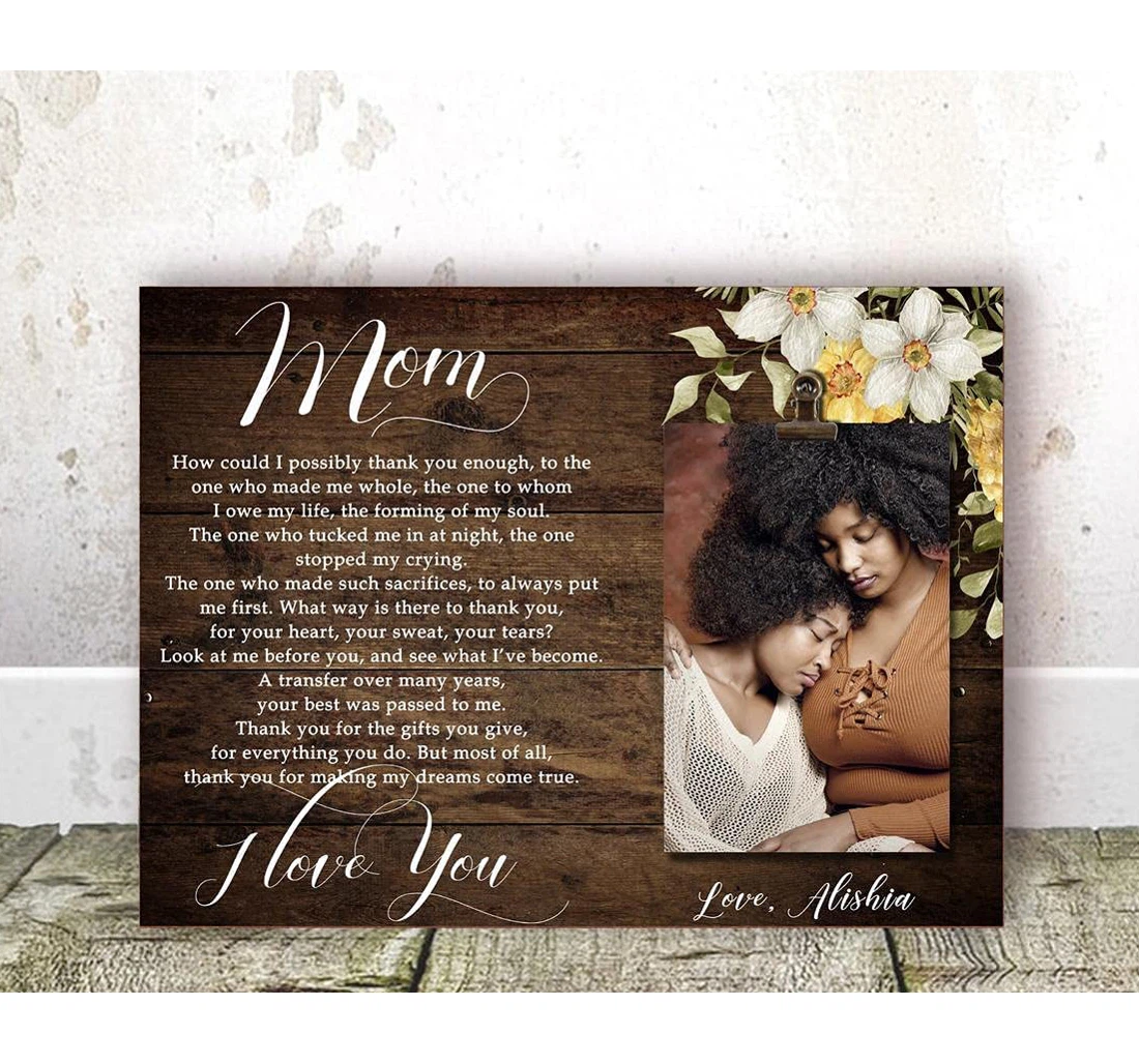 Poster, Canvas - Mom From Daughter Mother Mom Mom Personalized Mom Mom Birthday Mom On Bi Print Framed Wall Art