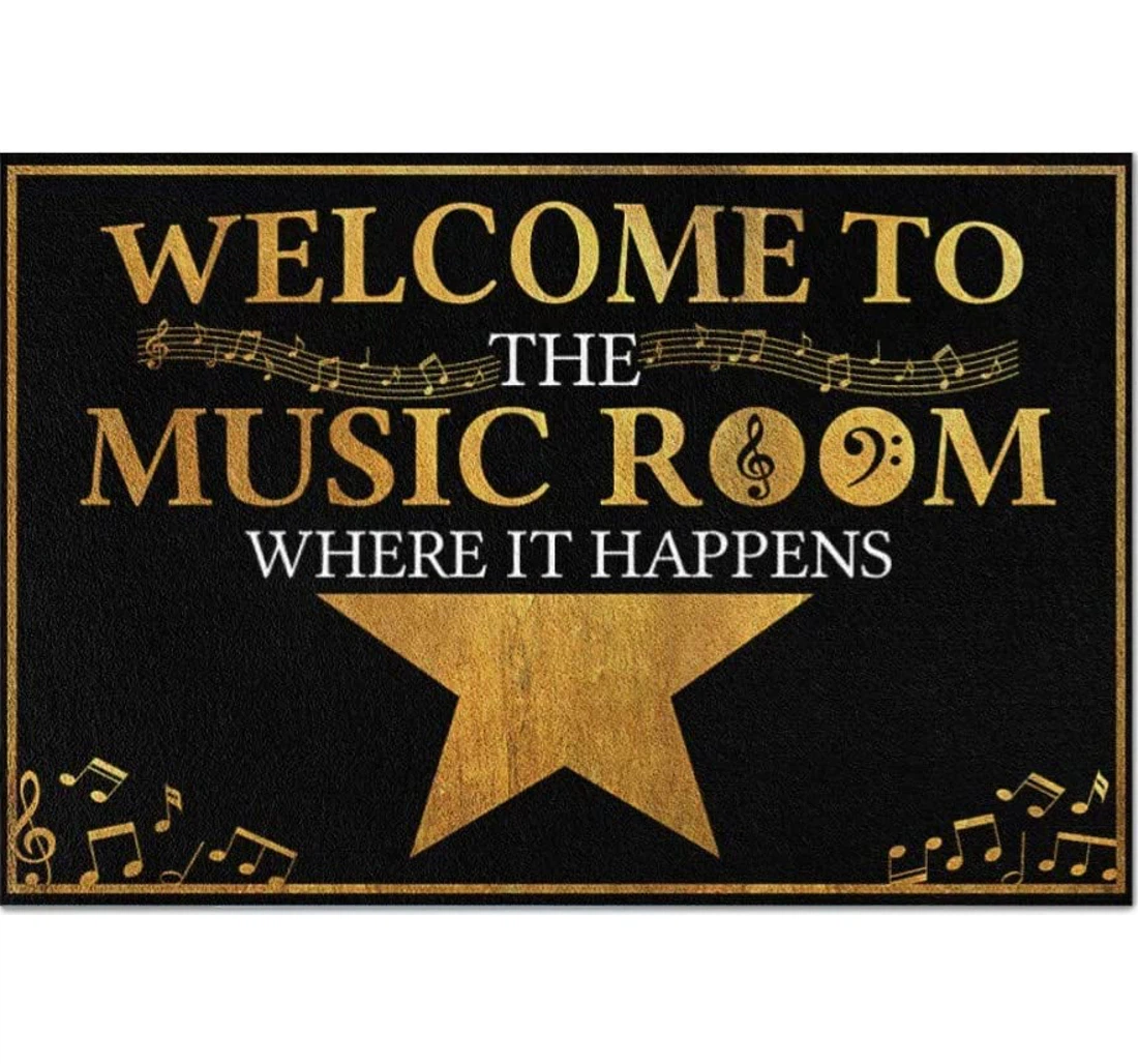 Poster, Canvas - Welcome To The Music Where It Happens Print Framed Wall Art
