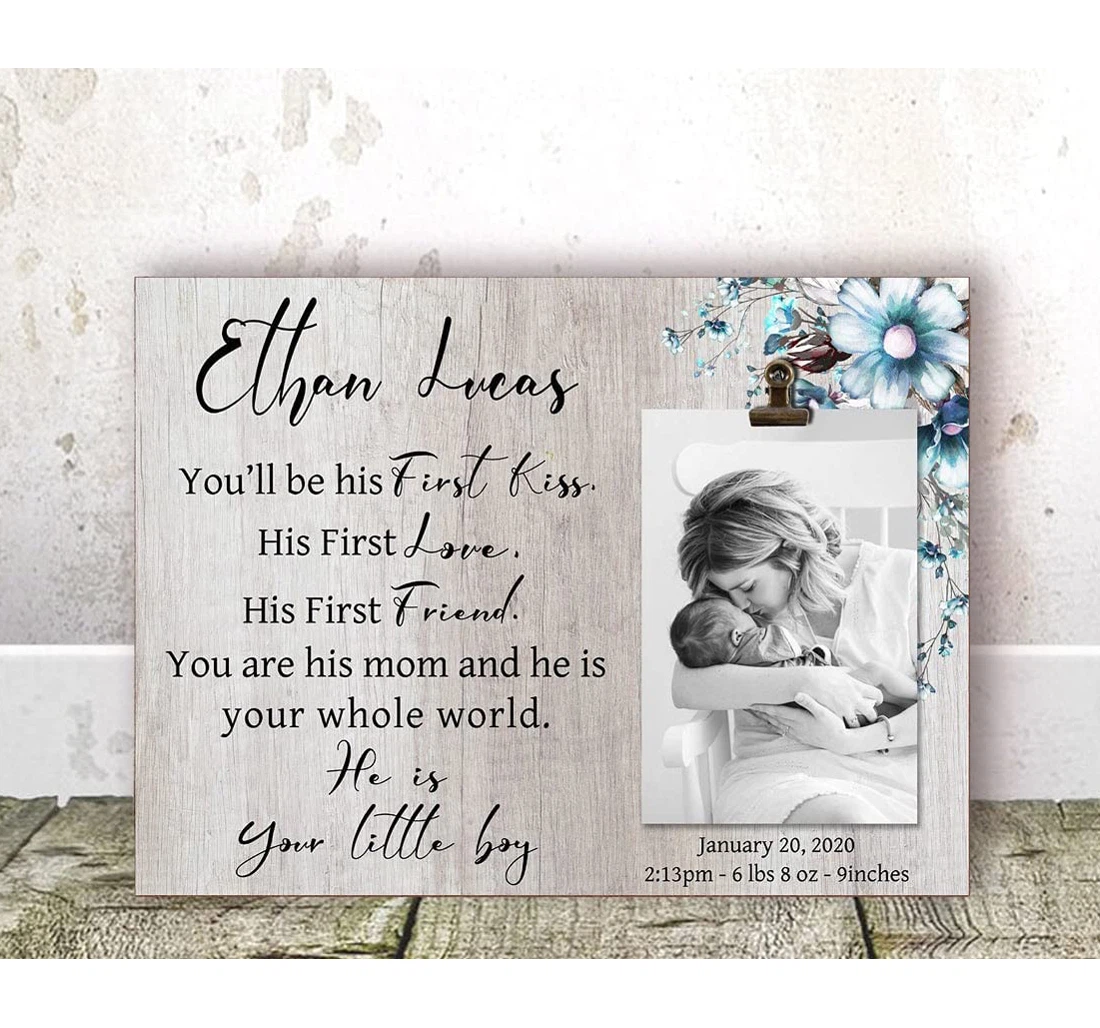 Poster, Canvas - First Time Mom New Mom New Born Birth New Mom Mothers Day New Mommy First Mother's Day Baby On Bi Print Framed Wall Art