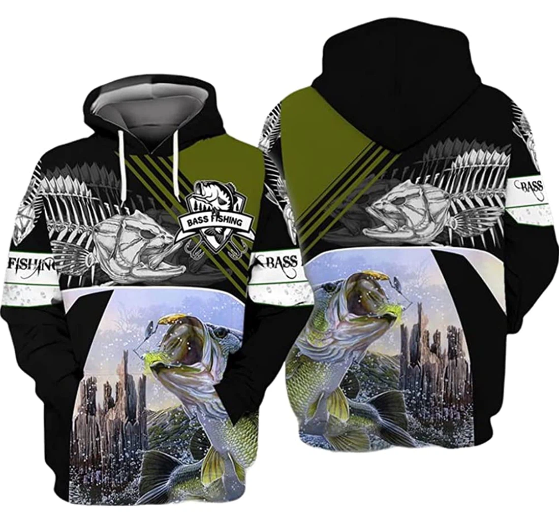 Bass Fishing Lover - 3D Printed Pullover Hoodie