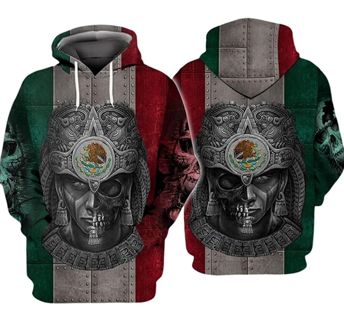 Aztec Warrior Included - 3D Printed Pullover Hoodie