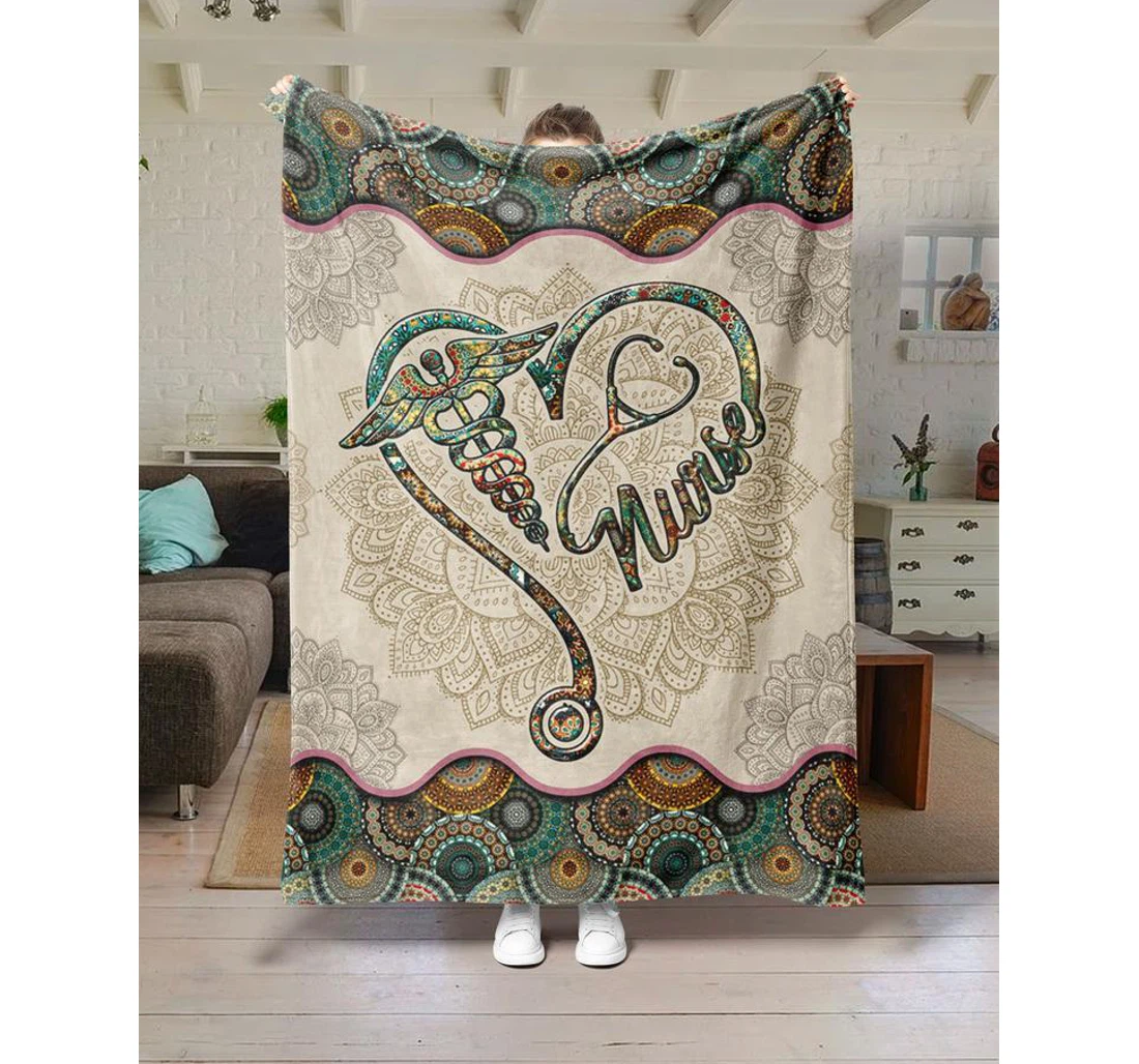 Throw Blanket, Quilt - Nurse Nurse Vintage Art Sherpa Fleece