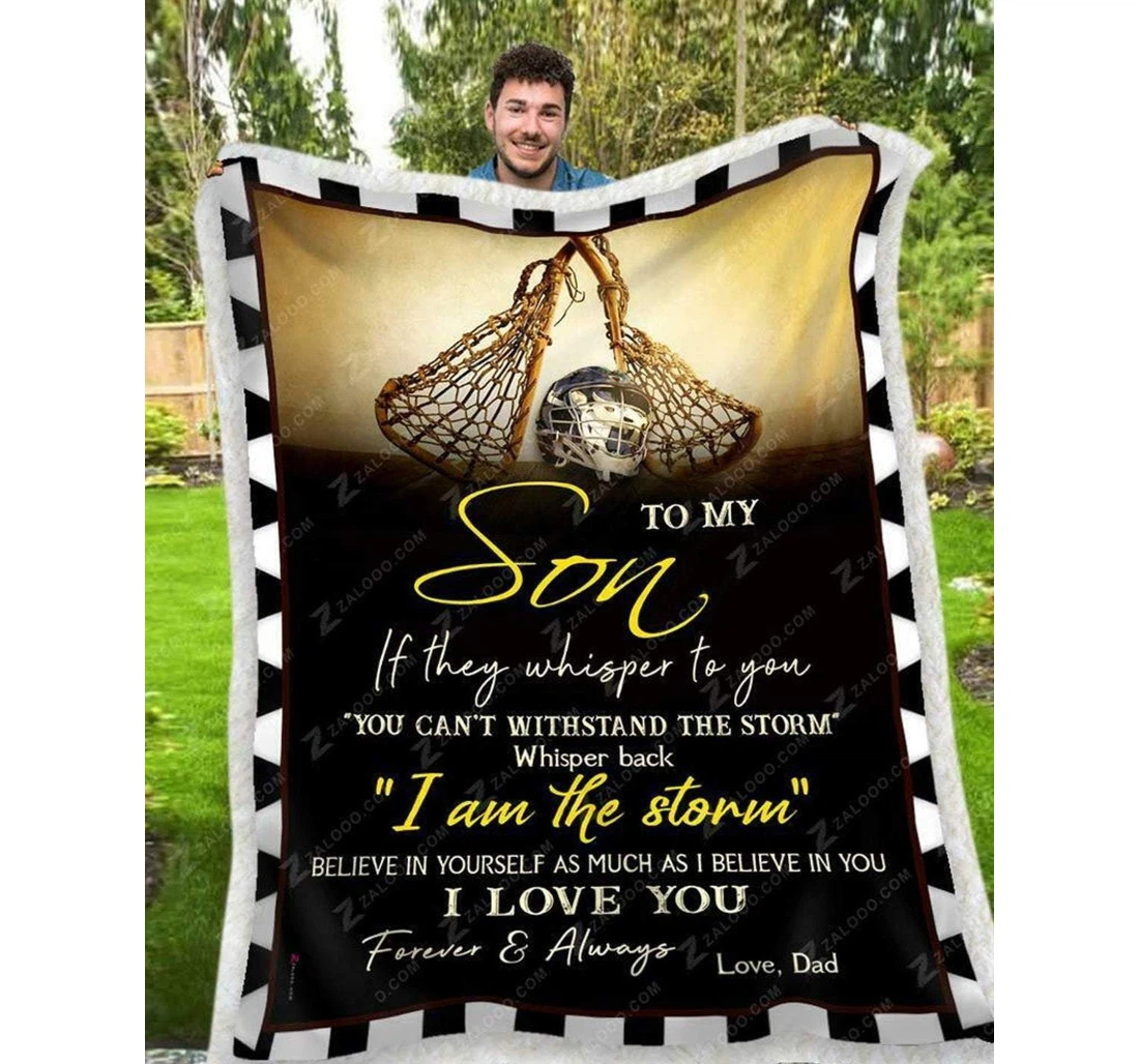 Throw Blanket, Quilt - To My Son Family If They Whispers To You Sherpa Fleece