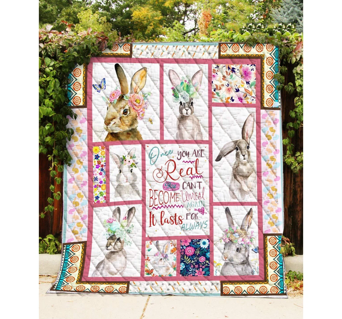 Throw Blanket, Quilt - Easter Rabbit It Lasts Always Sherpa Fleece