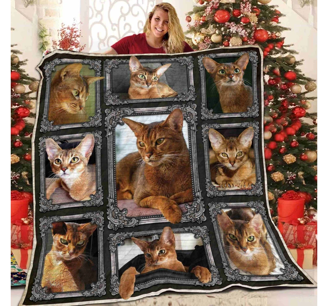 Throw Blanket, Quilt - Cat Lovely Cats Sherpa Fleece