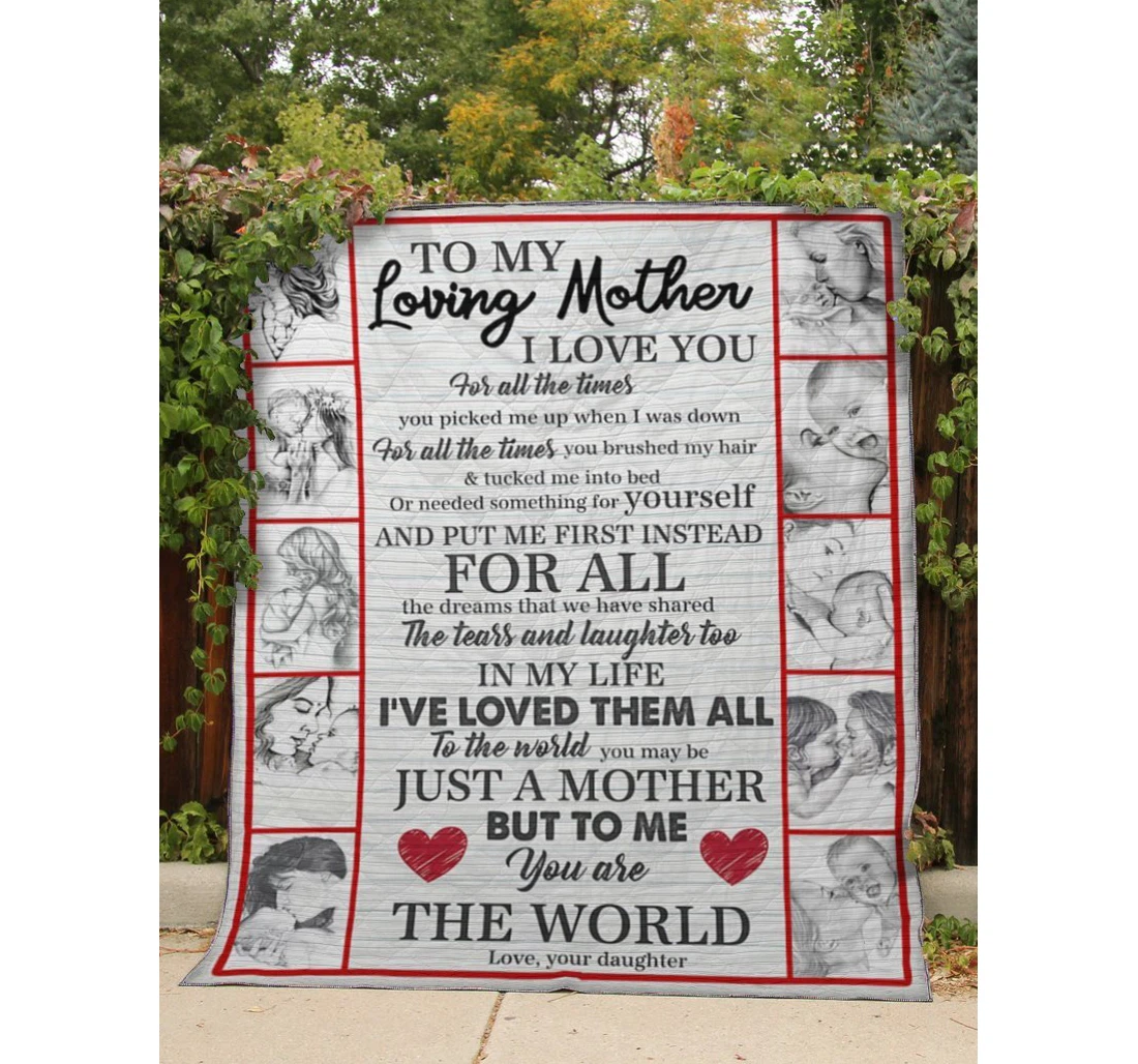 Throw Blanket, Quilt - To My Mom Family I Love You All The Times Sherpa Fleece