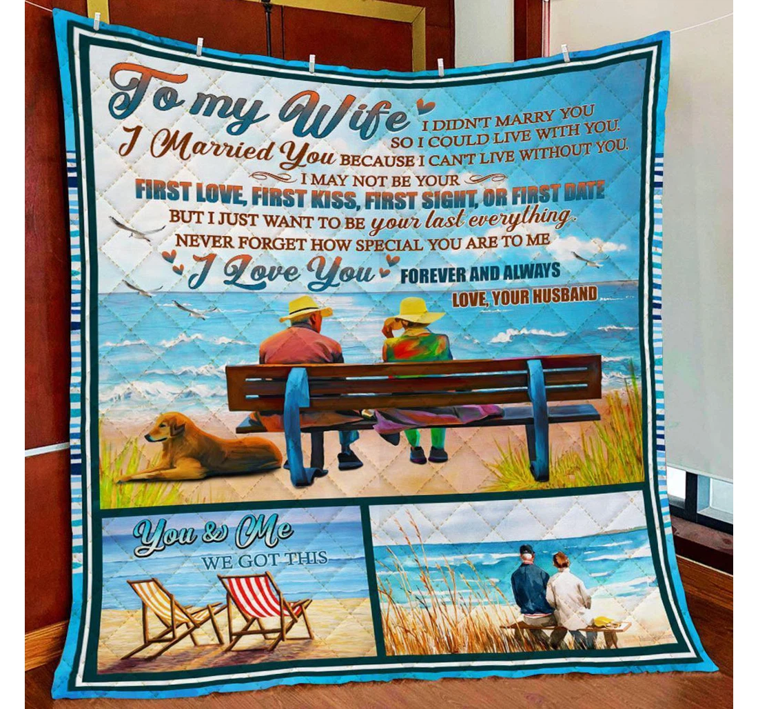 Throw Blanket, Quilt - To My Wife Family I Love You Forever And Always Sherpa Fleece