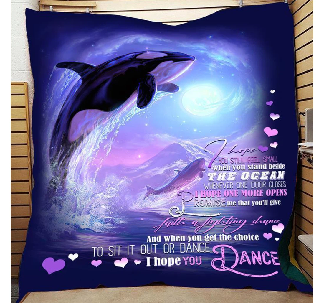 Throw Blanket, Quilt - Lbn Easter Whale I Hope You Still Feel Small Sherpa Fleece