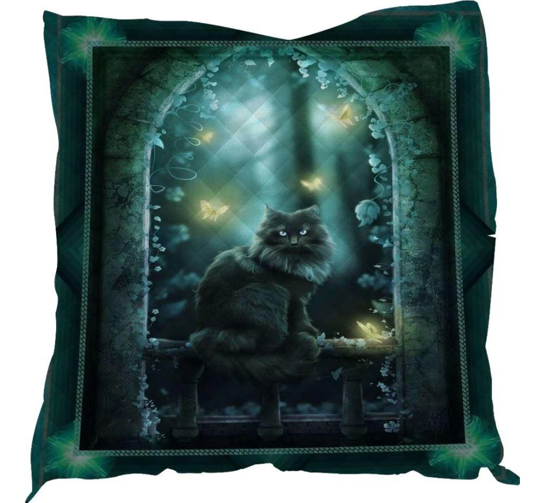 Throw Blanket, Quilt - Cat Butterfly Sherpa Fleece