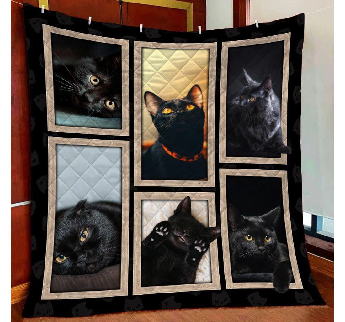 Throw Blanket, Quilt - Cat Lovely Cat Acting Sherpa Fleece