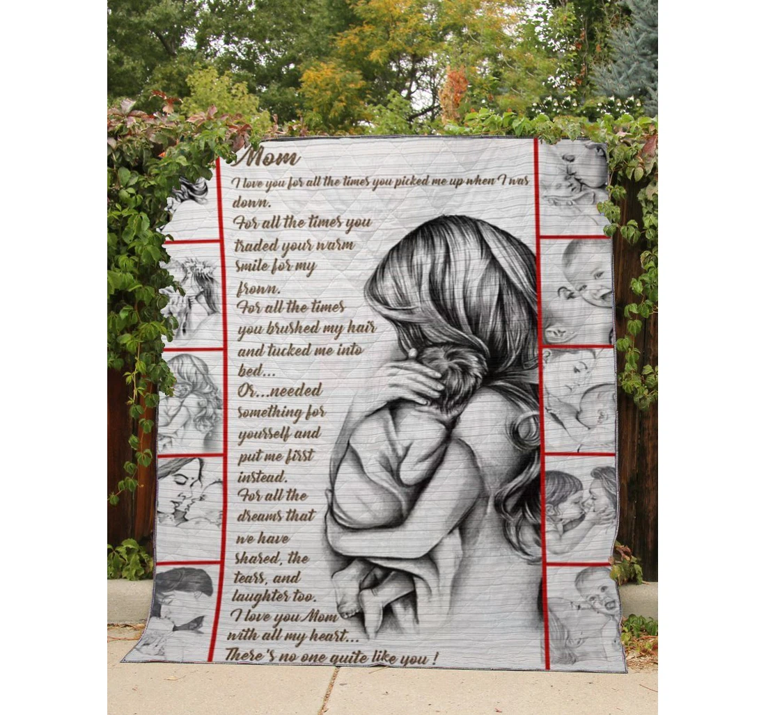 Throw Blanket, Quilt - To My Mom Family Mom Meaning Gift Idea I Love You All Sherpa Fleece