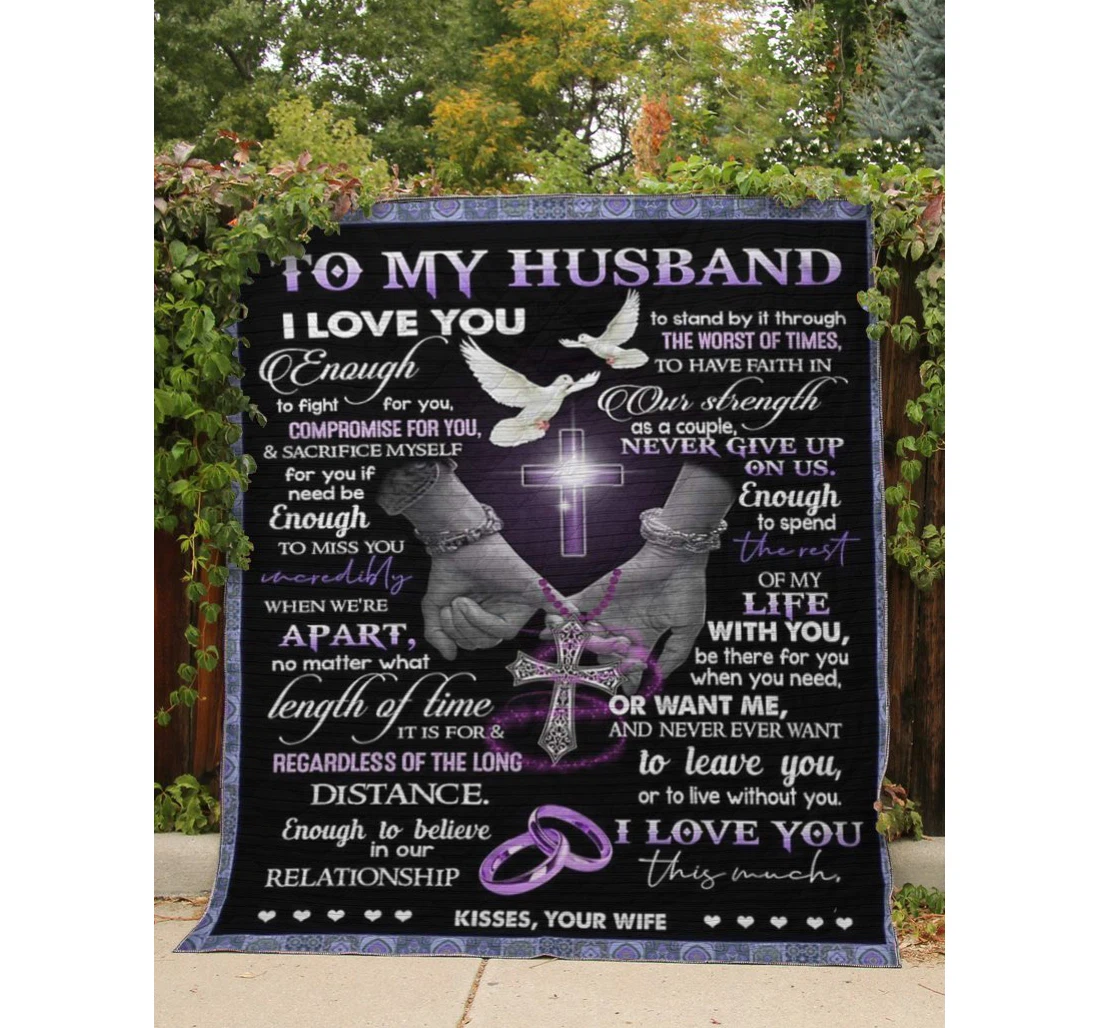 Throw Blanket, Quilt - Family To My Husband I Love You Enough To Fight You Sherpa Fleece