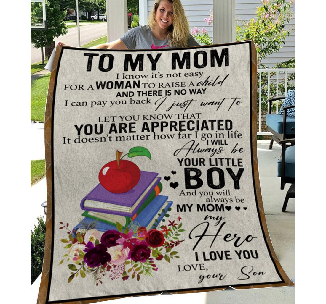 Throw Blanket, Quilt - Anl97 Personalized To Mom Family Teacher I Know It's Not Easy Sherpa Fleece