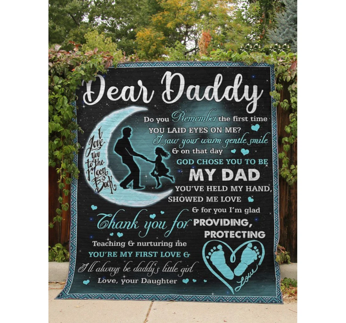 Throw Blanket, Quilt - Family To My Dad God Chose You To Be My Dad Sherpa Fleece