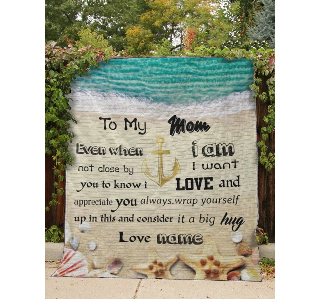 Throw Blanket, Quilt - To My Mom Family I Love And Appreciate You Always Sherpa Fleece