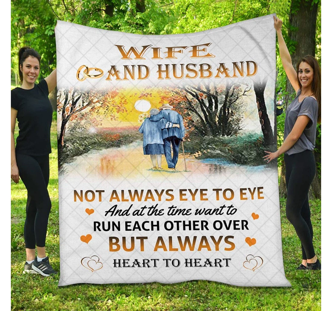 Throw Blanket, Quilt - Family Wife And Husband Sherpa Fleece