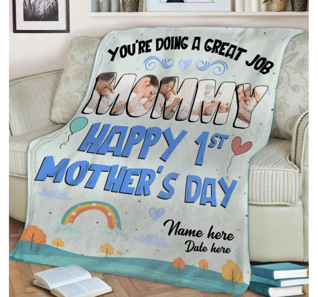 Throw Blanket, Quilt - Family You Are Doing A Great Job Sherpa Fleece