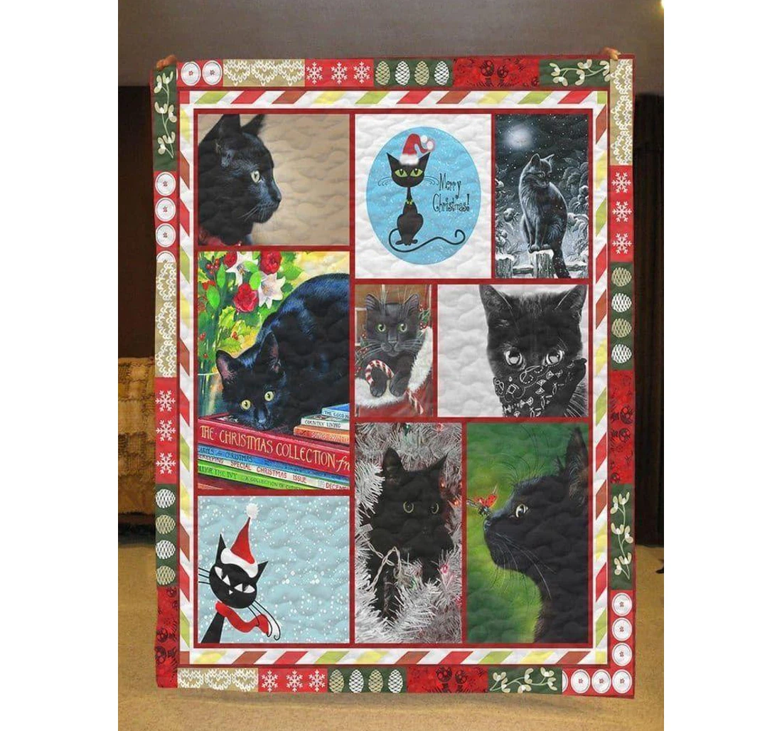 Throw Blanket, Quilt - Cat Merry Cat Sherpa Fleece