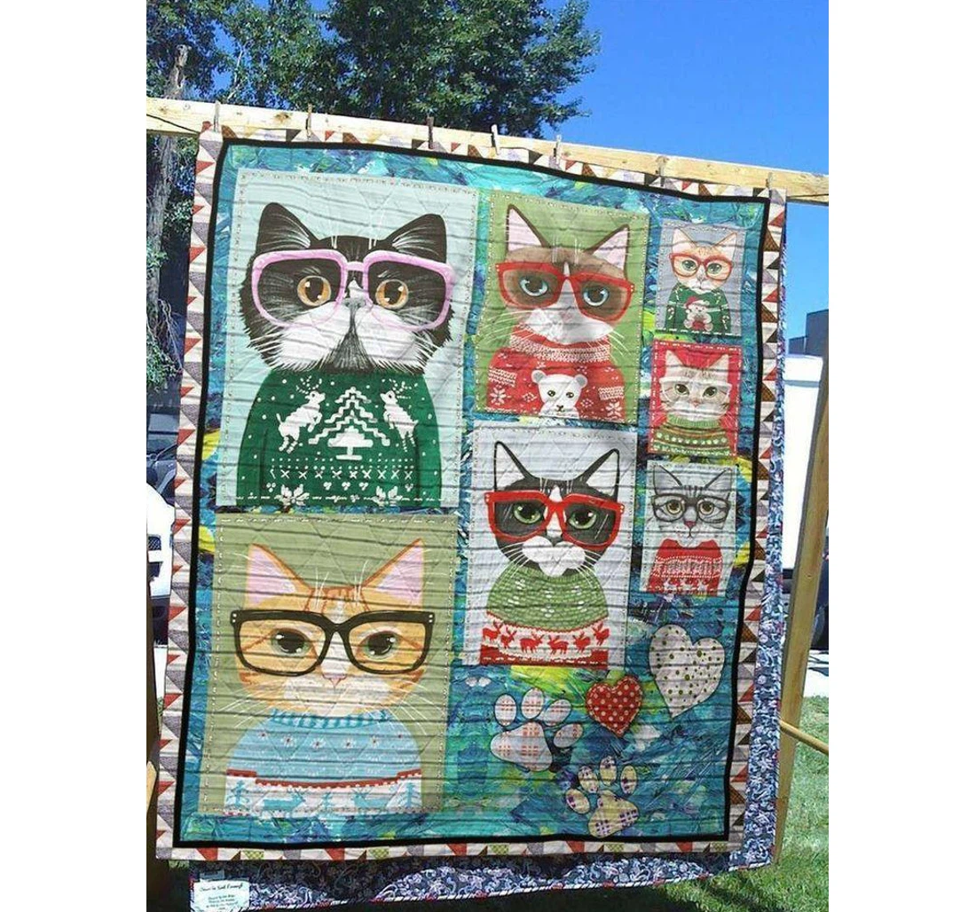 Throw Blanket, Quilt - Cat Winter Is Coming Sherpa Fleece