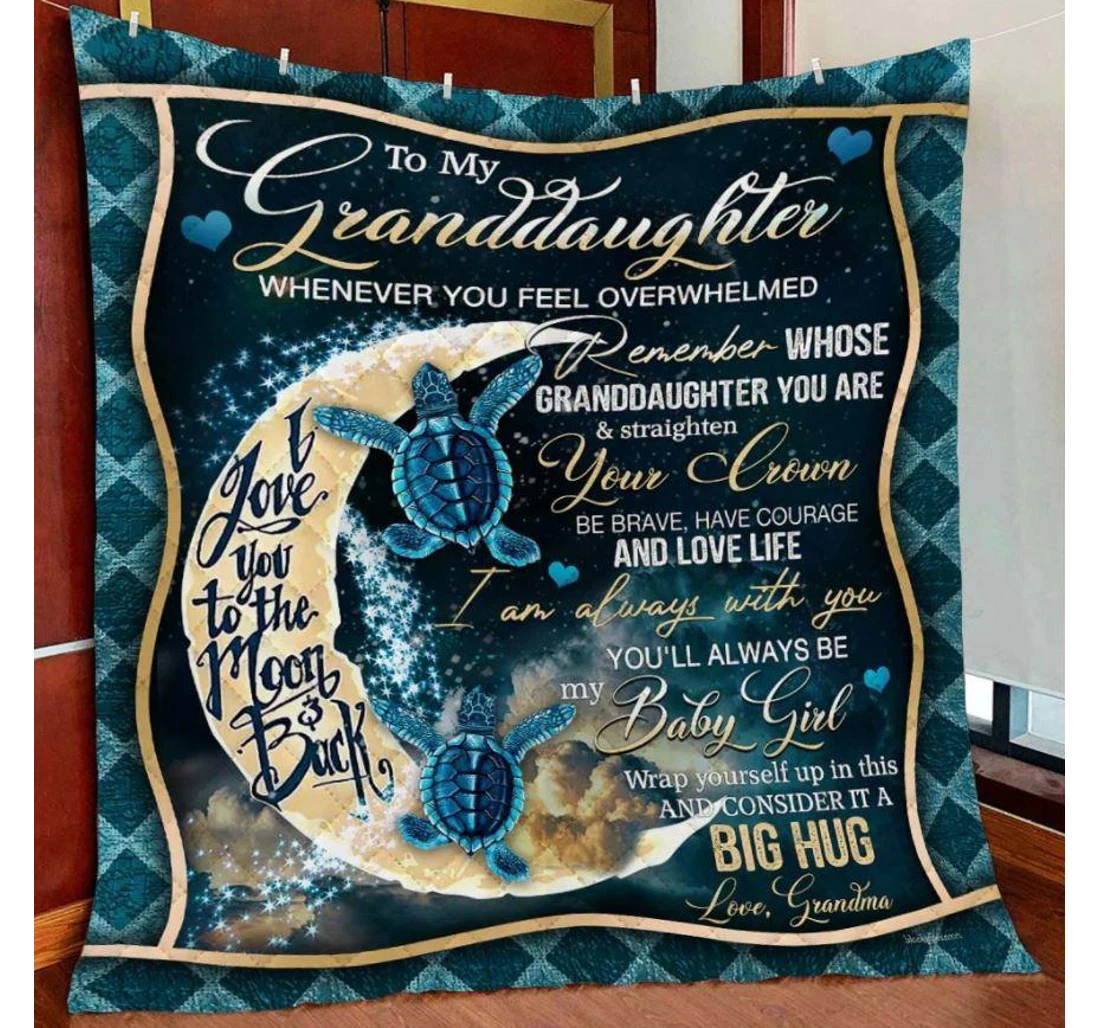 Throw Blanket, Quilt - To My Granddaughter Family To My Granddaughter I Hope You Still Feel Small Sherpa Fleece