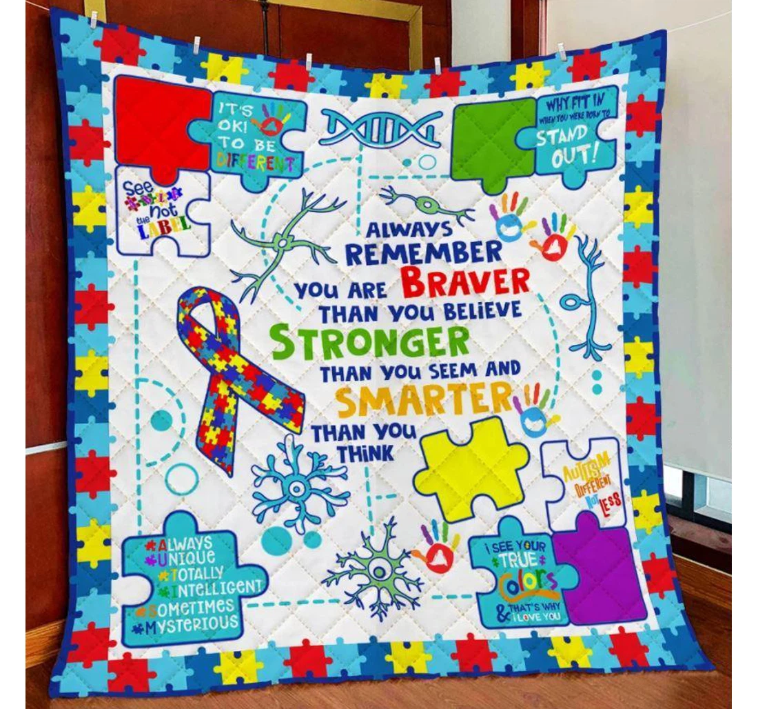 Throw Blanket, Quilt - Family It’s Ok To Be Different Sherpa Fleece