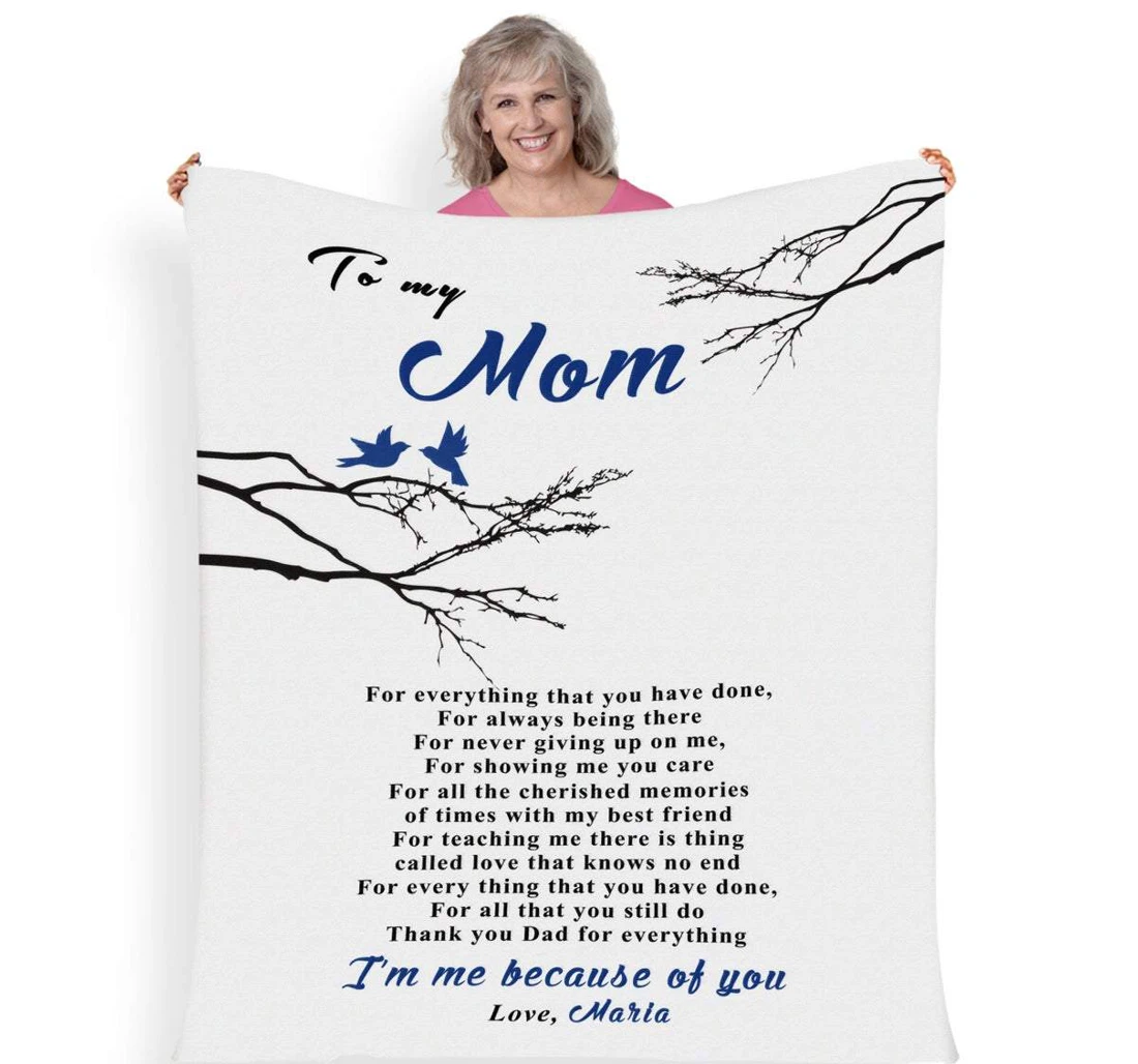 Throw Blanket, Quilt - Family To My Mom Everything That You Have Done Sherpa Fleece