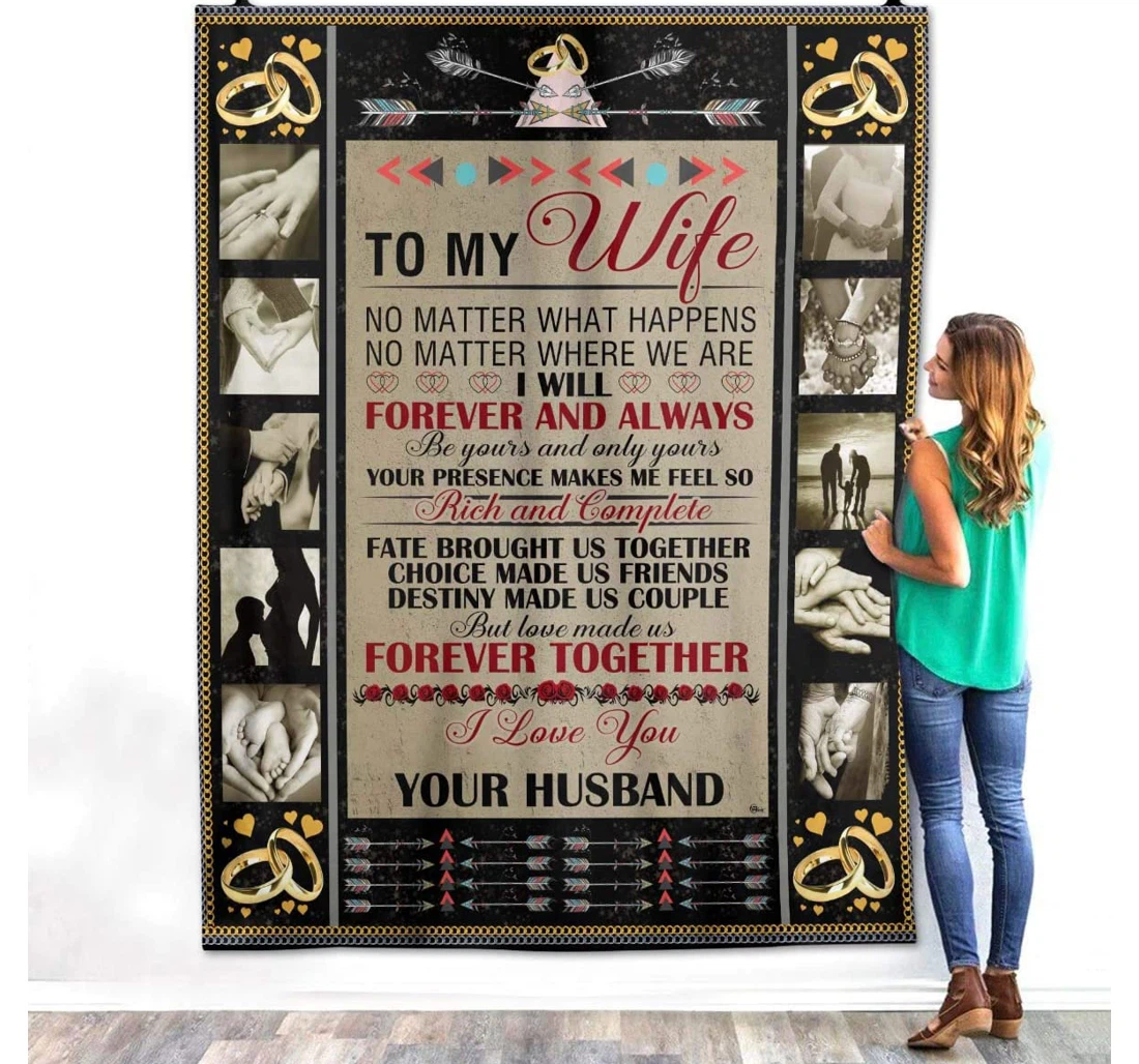 Throw Blanket, Quilt - To My Wife Family I Will Always Forever And Always Be Yours And Only Yours Sherpa Fleece