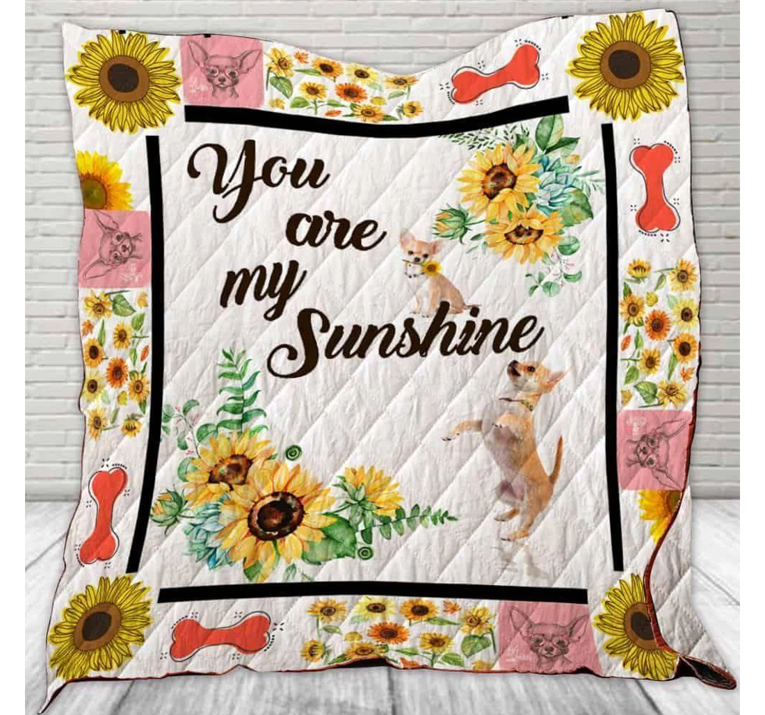 Throw Blanket, Quilt - Chihuahua My Sunshine Sherpa Fleece