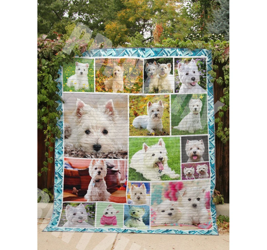 Throw Blanket, Quilt - West Highland White Terrier Midsommar Sherpa Fleece