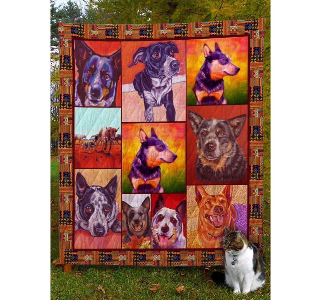 Throw Blanket, Quilt - Australian Cattle All I Need Is Australian Cattle Dog Sherpa Fleece