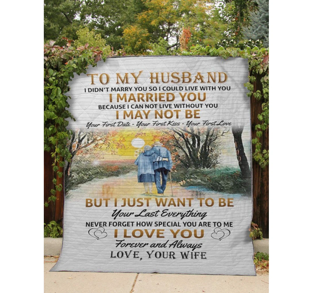 Throw Blanket, Quilt - Family To My Husband Never Forget That I Love You Sherpa Fleece