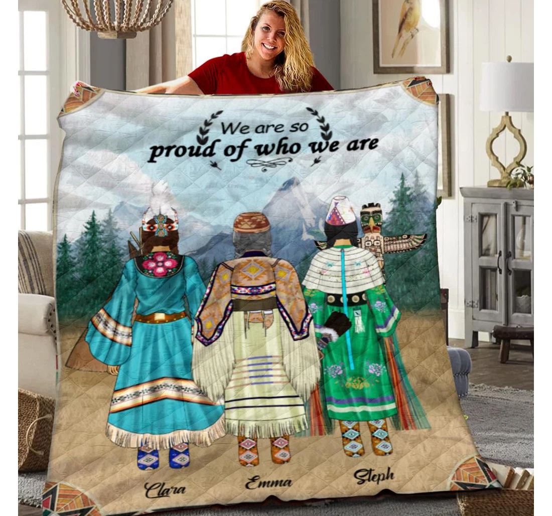 Throw Blanket, Quilt - Family We Are So Proud Of Who We Are Sherpa Fleece