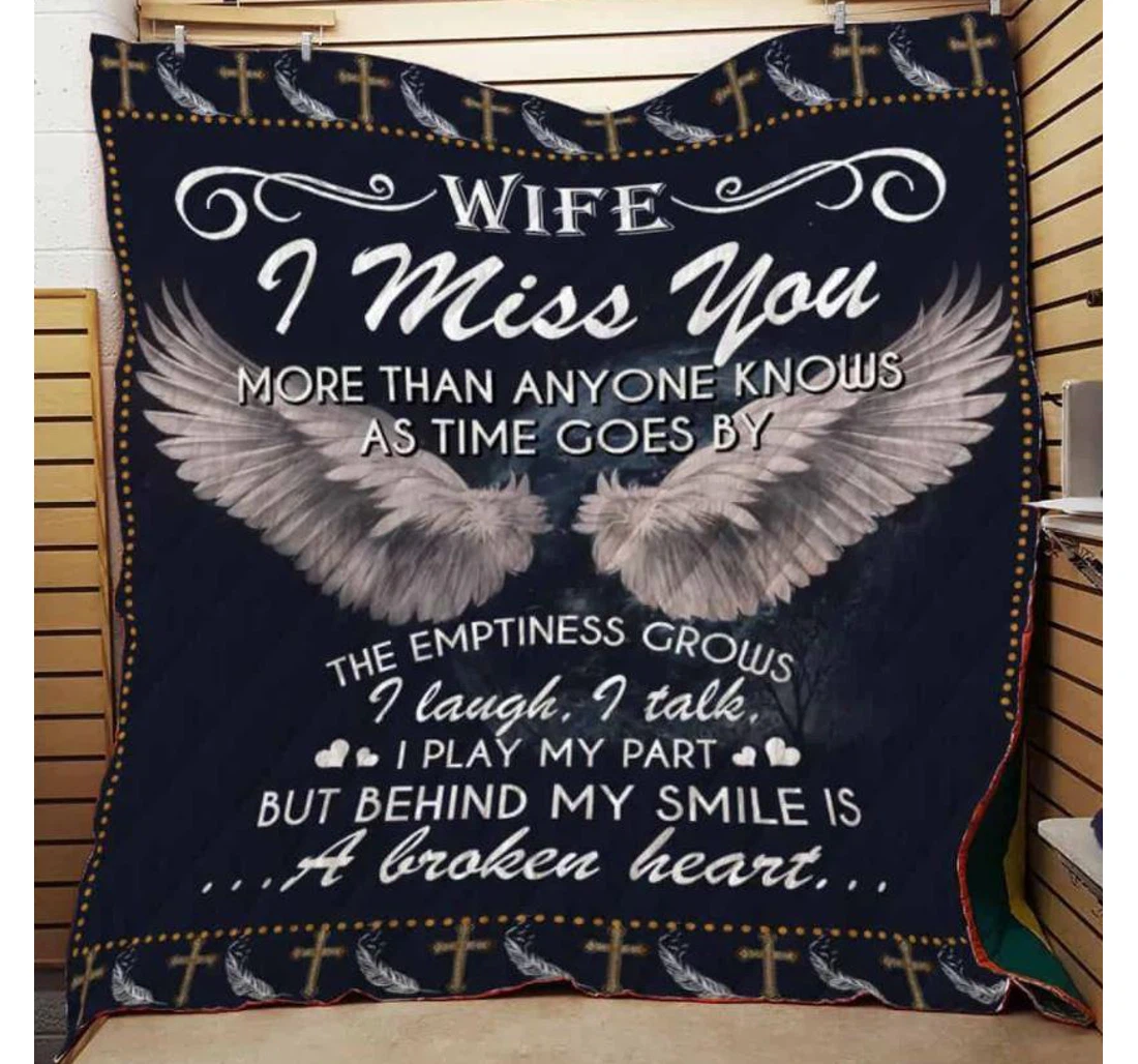 Throw Blanket, Quilt - Family I Miss You More Than Anyone Know Sherpa Fleece