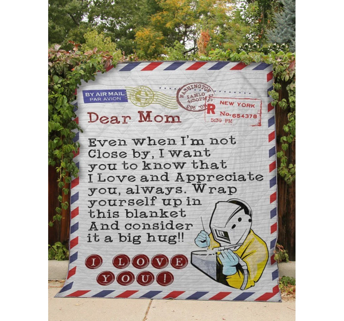 Throw Blanket, Quilt - To My Mom Family Even When I'm Not By Sherpa Fleece