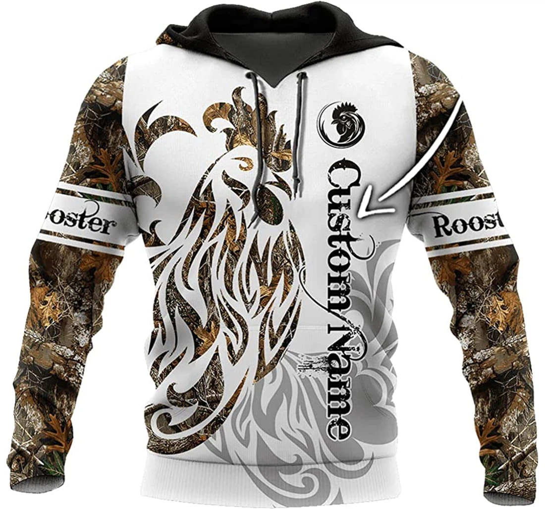 Personalized Name Rooster Chicken 2 - 3D Printed Pullover Hoodie