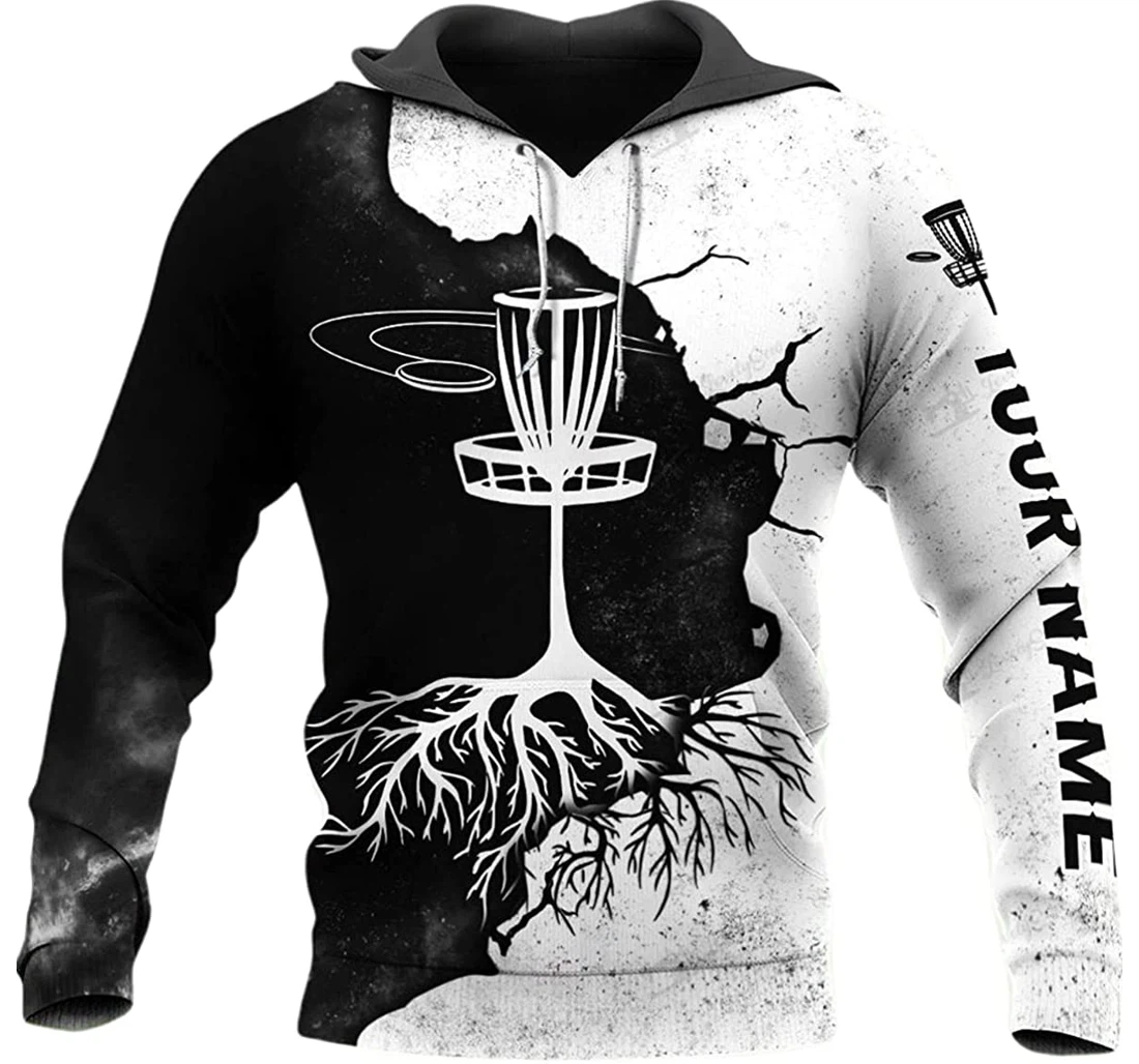 Personalized Name Disco Golf Tree And White Style - 3D Printed Pullover Hoodie